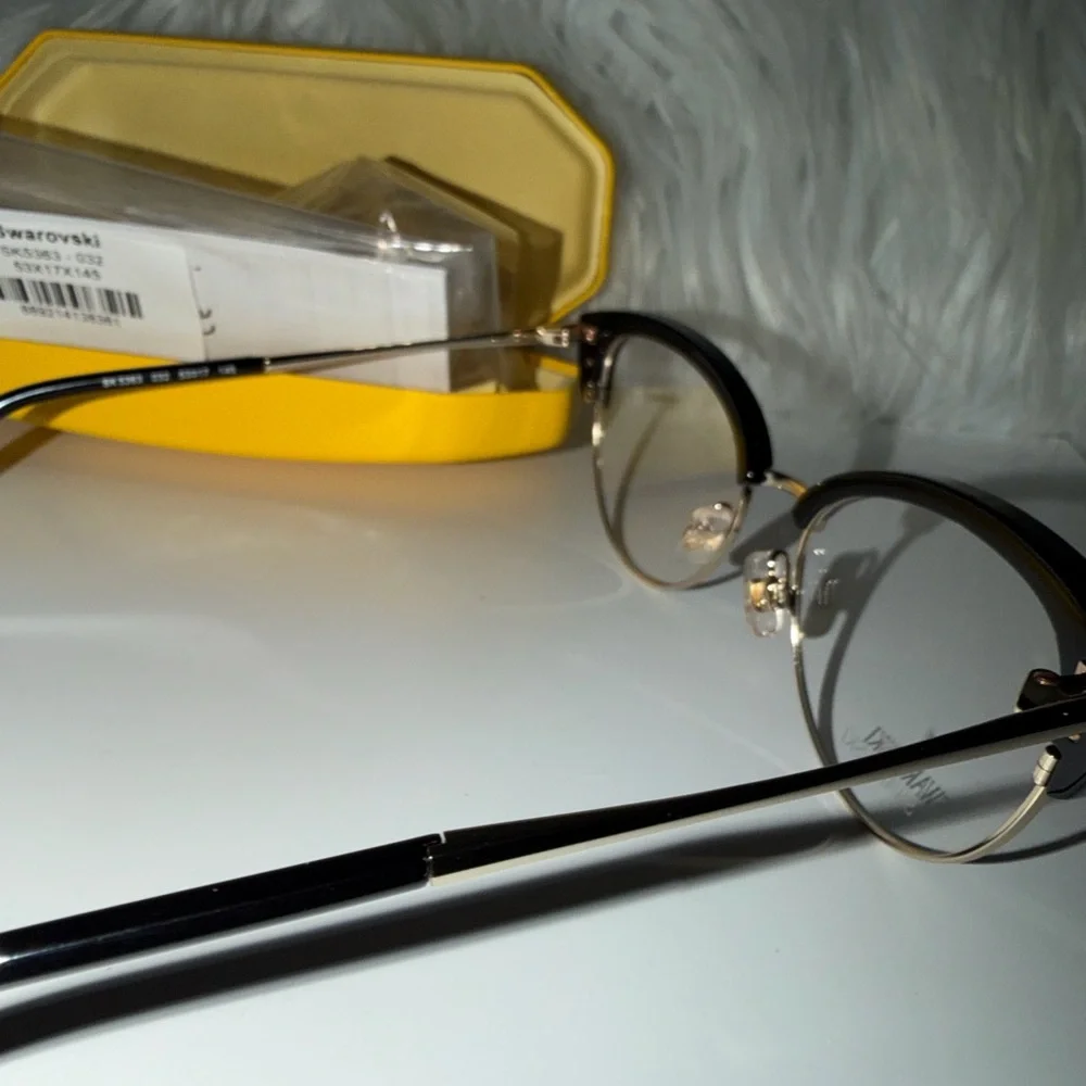 NEW SWAROVSKI SK 5363 032 BLACK GOLD AUTHENTIC FRAMES EYEGLASSES 53-17-145